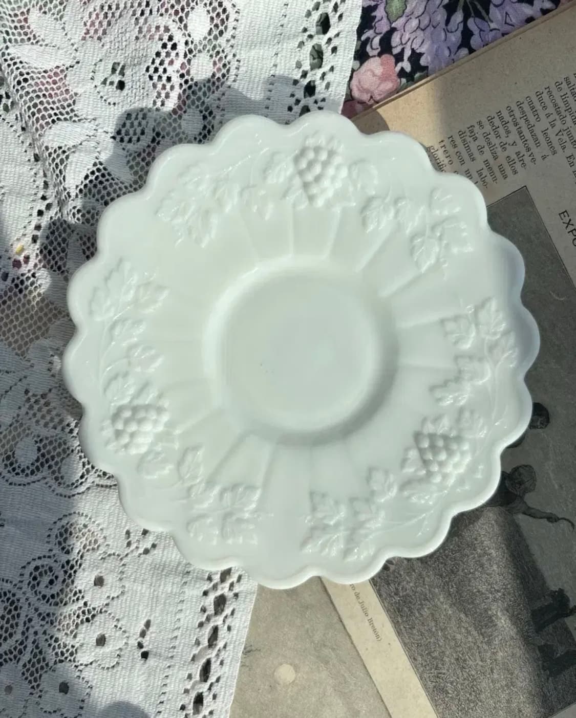 미국 Westmoreland 패널드 그레이프 찻잔 듀오세트 상품이미지2