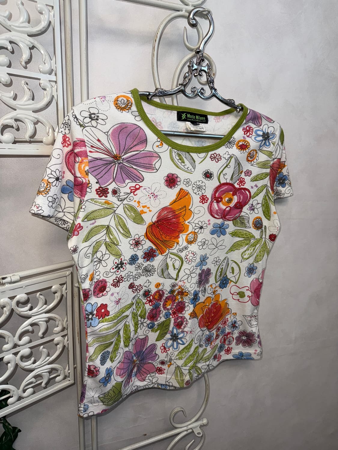 Monte Milano bohemian flower beads 반팔티  상품이미지2