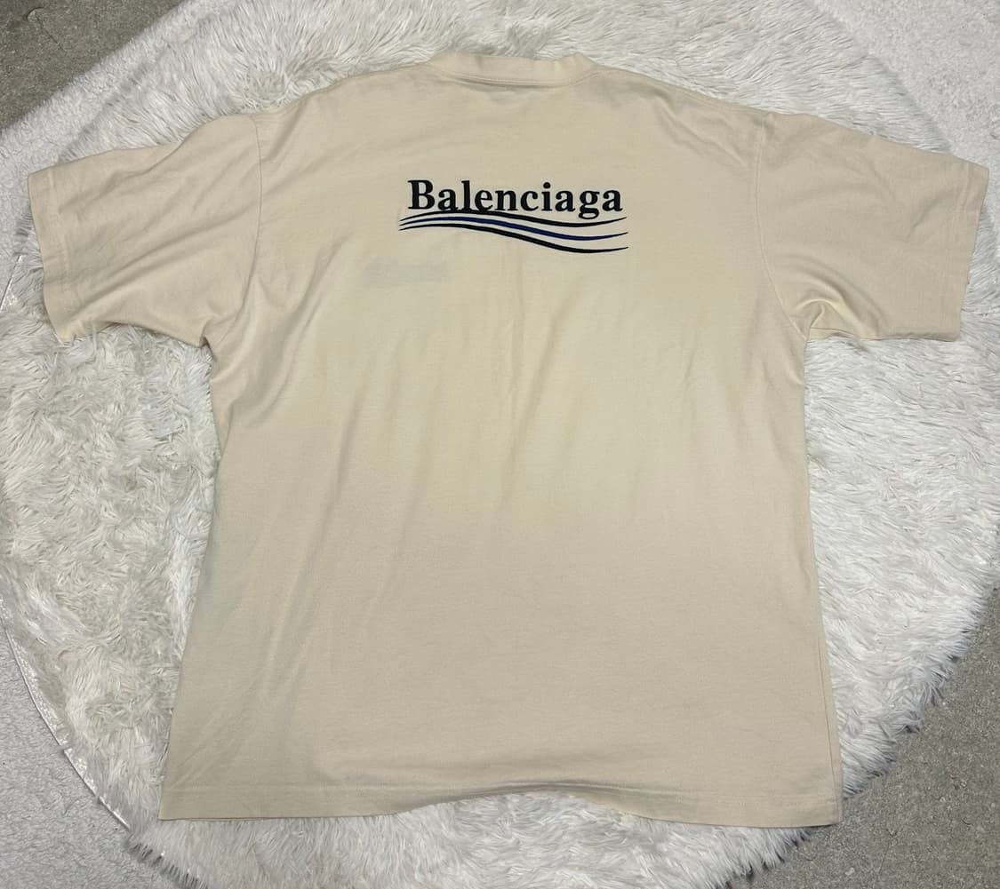 발렌시아가 자수 웨이브로고 반팔티 90 상품이미지1