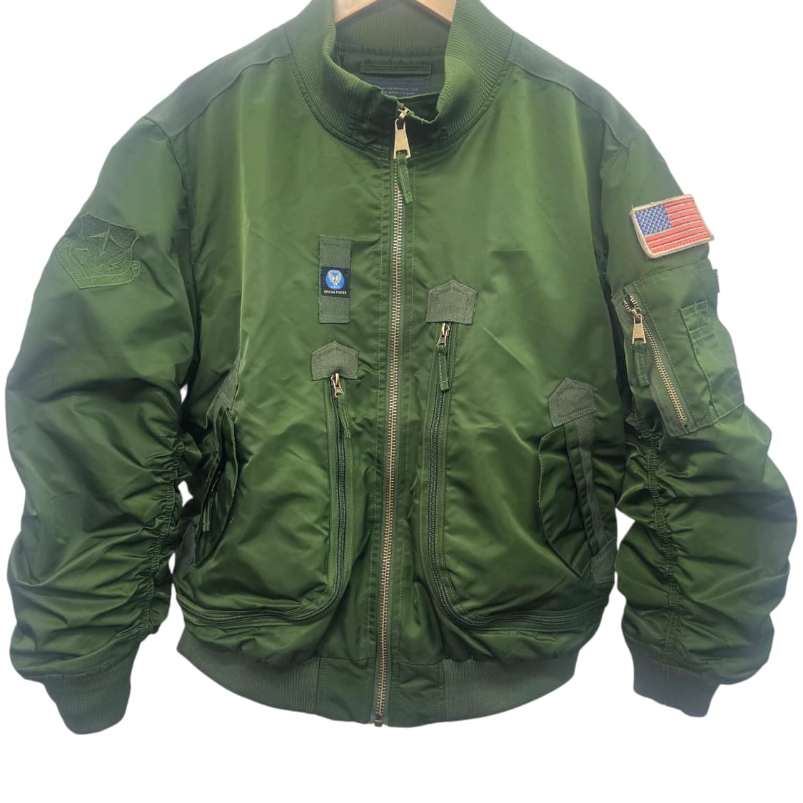 빈티지 MA-1 항공점퍼 카키 오버핏 밀리터리 상품이미지2