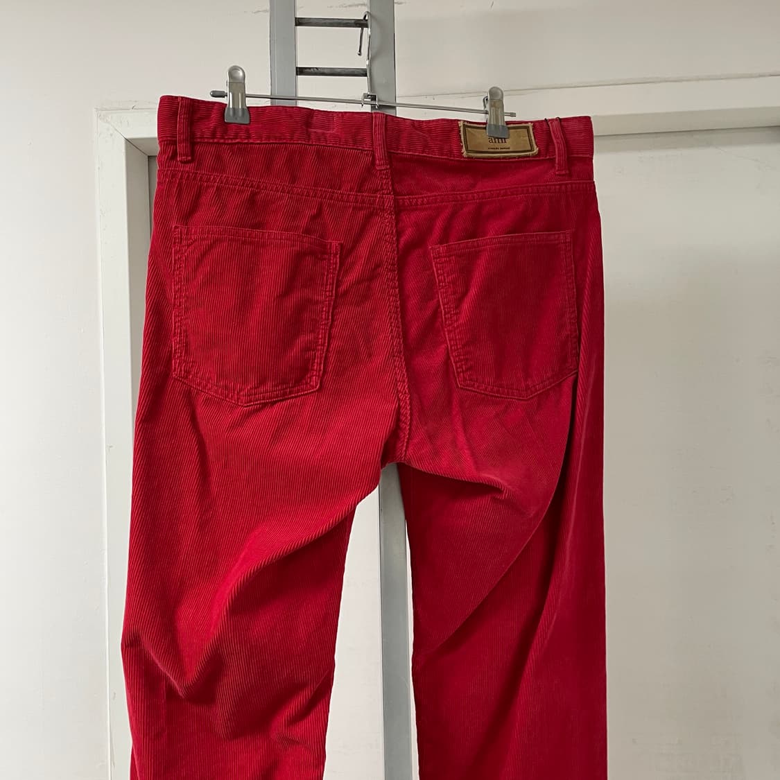 AMI 아미 코듀로이 팬츠 레드 M 상품이미지2