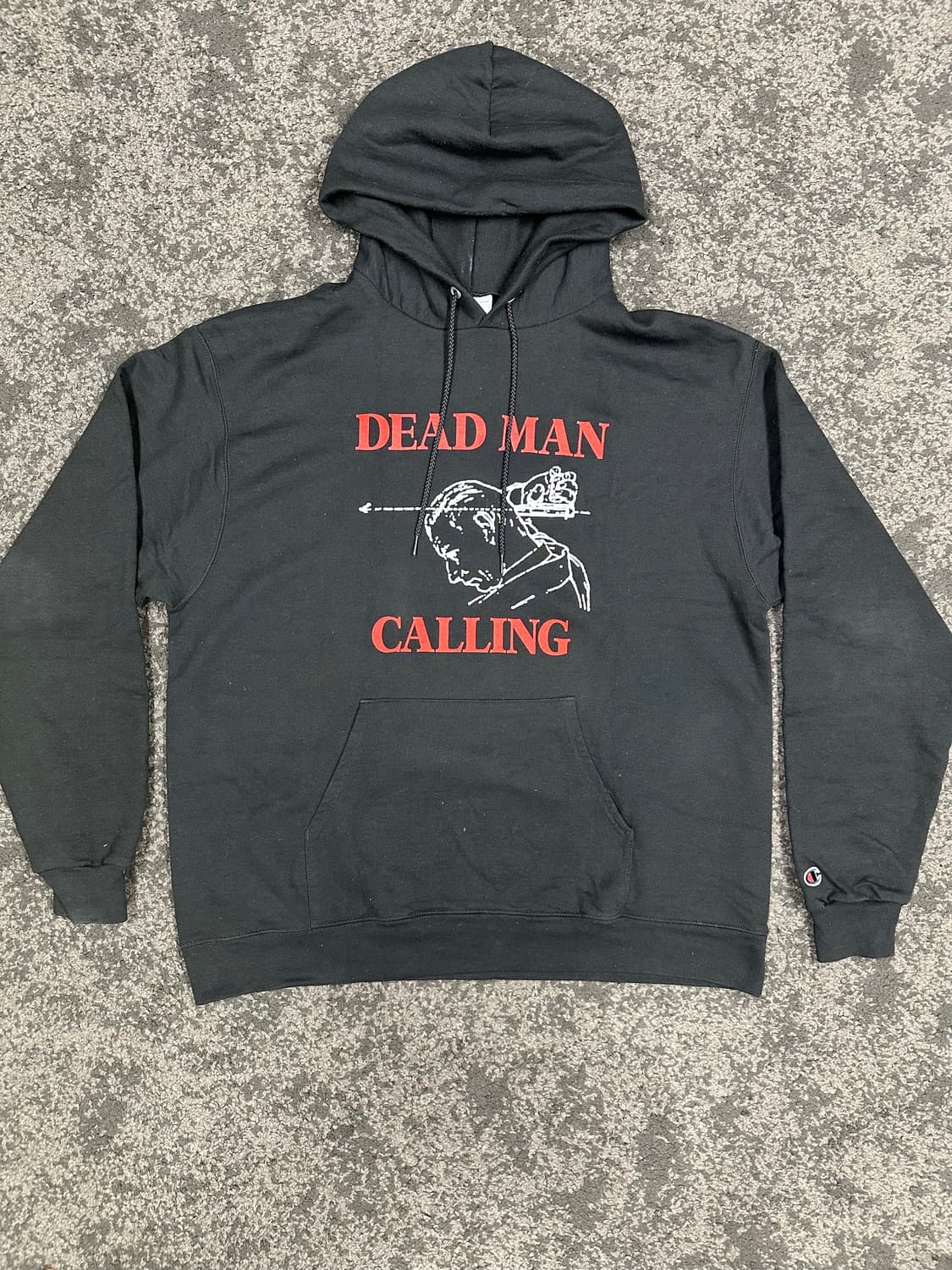 챔피온 데드맨 콜링 프린팅 후드 블랙 XL 상품이미지1