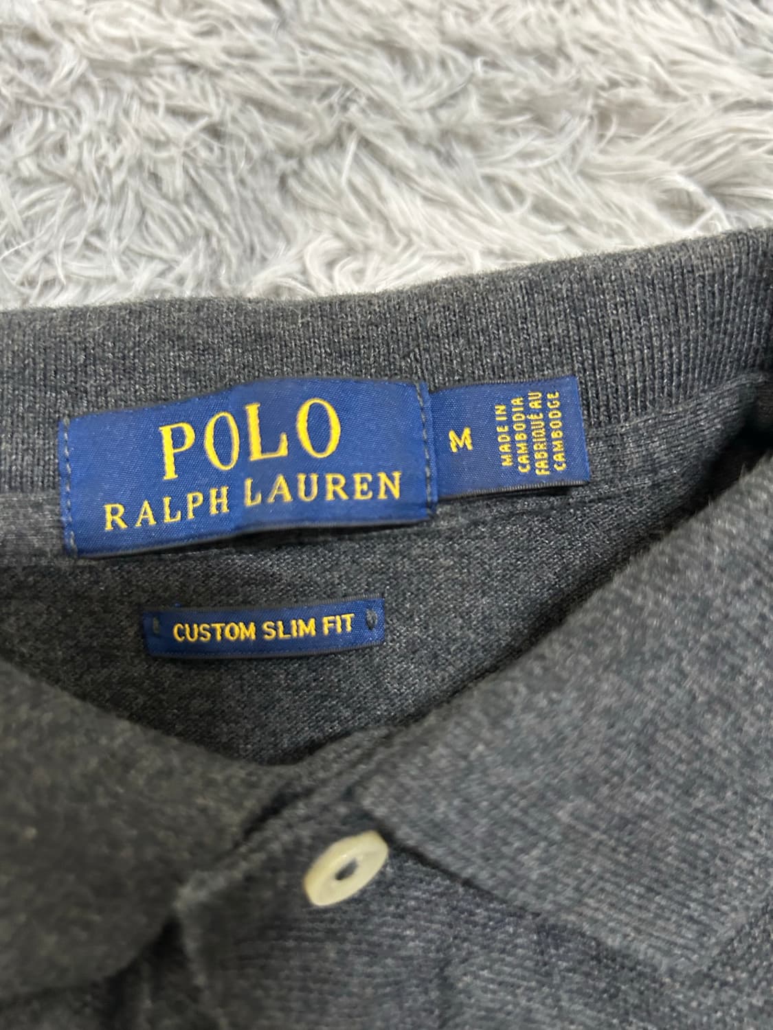 폴로 랄프로렌 차콜 클래식핏 반팔 카라티(m) 상품이미지3