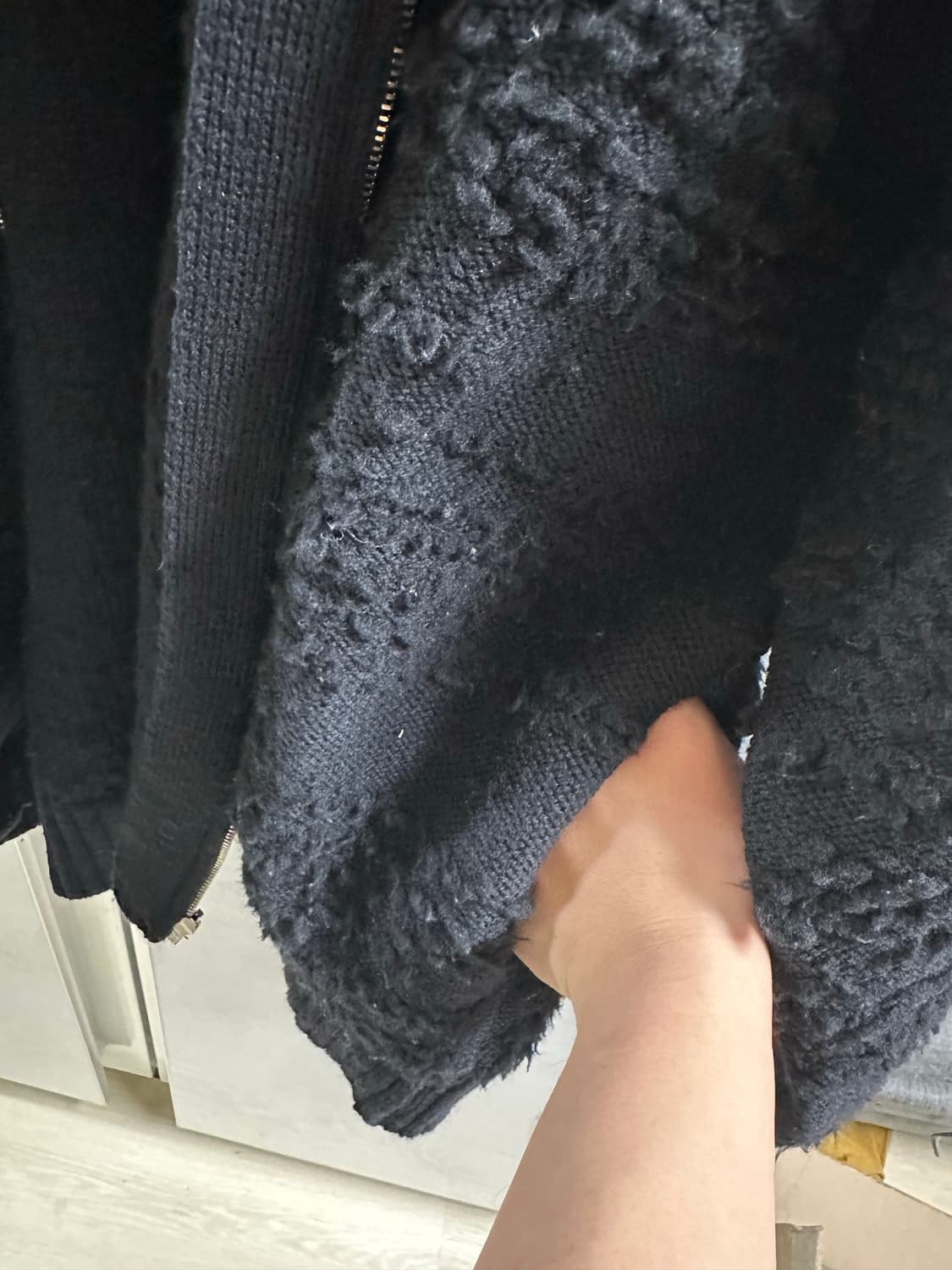 YOKE 요크 24FW 자카드 울 집업 니트 블루종 상품이미지6