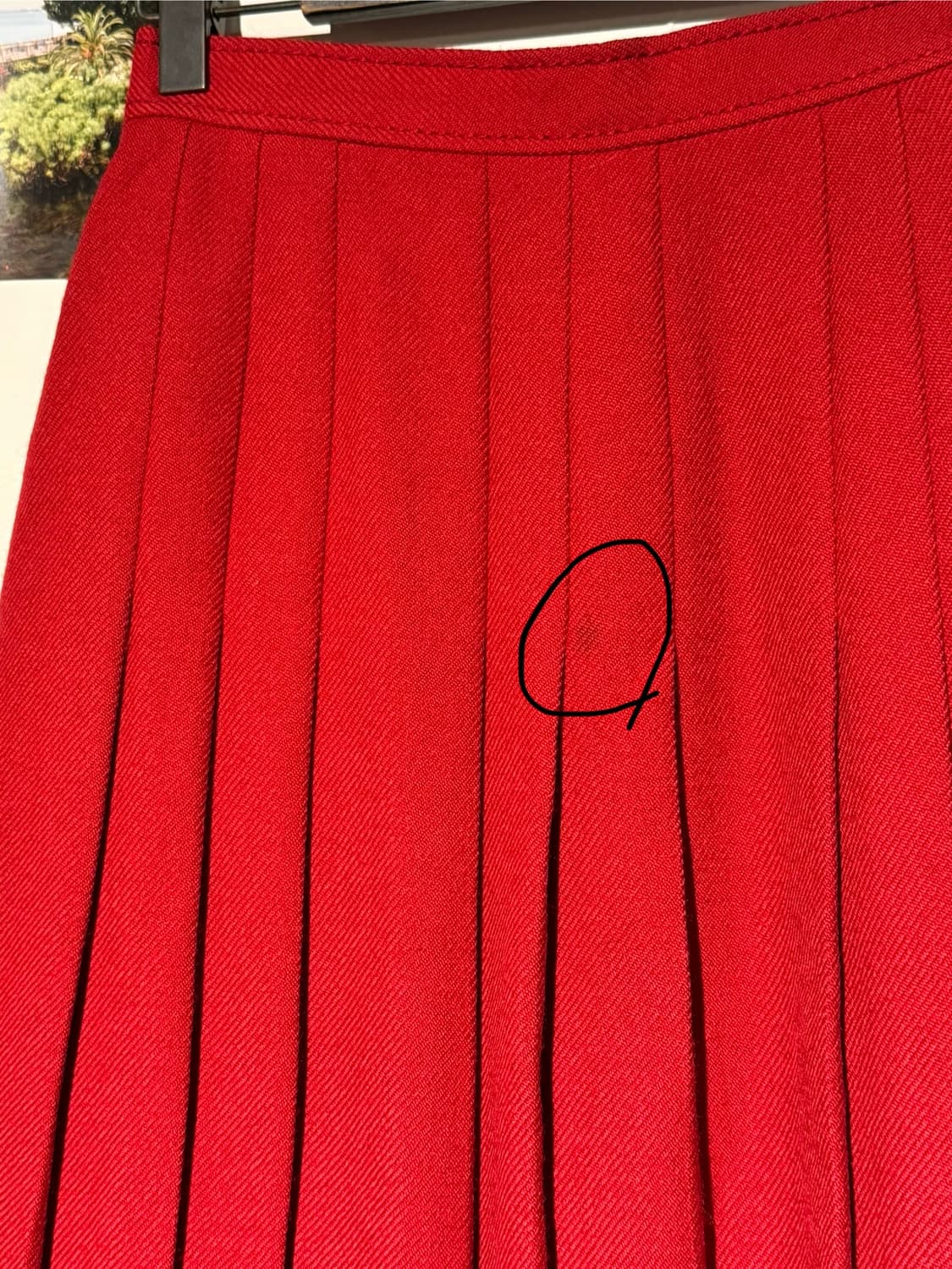 레드 플리츠 스커트 상품이미지7