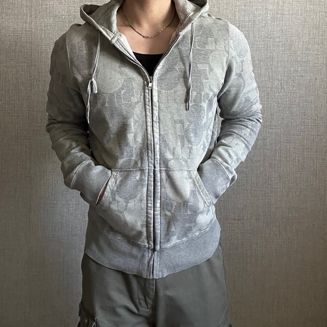 DIESEL 디젤 아카이브 패턴 후드집업 상품이미지2