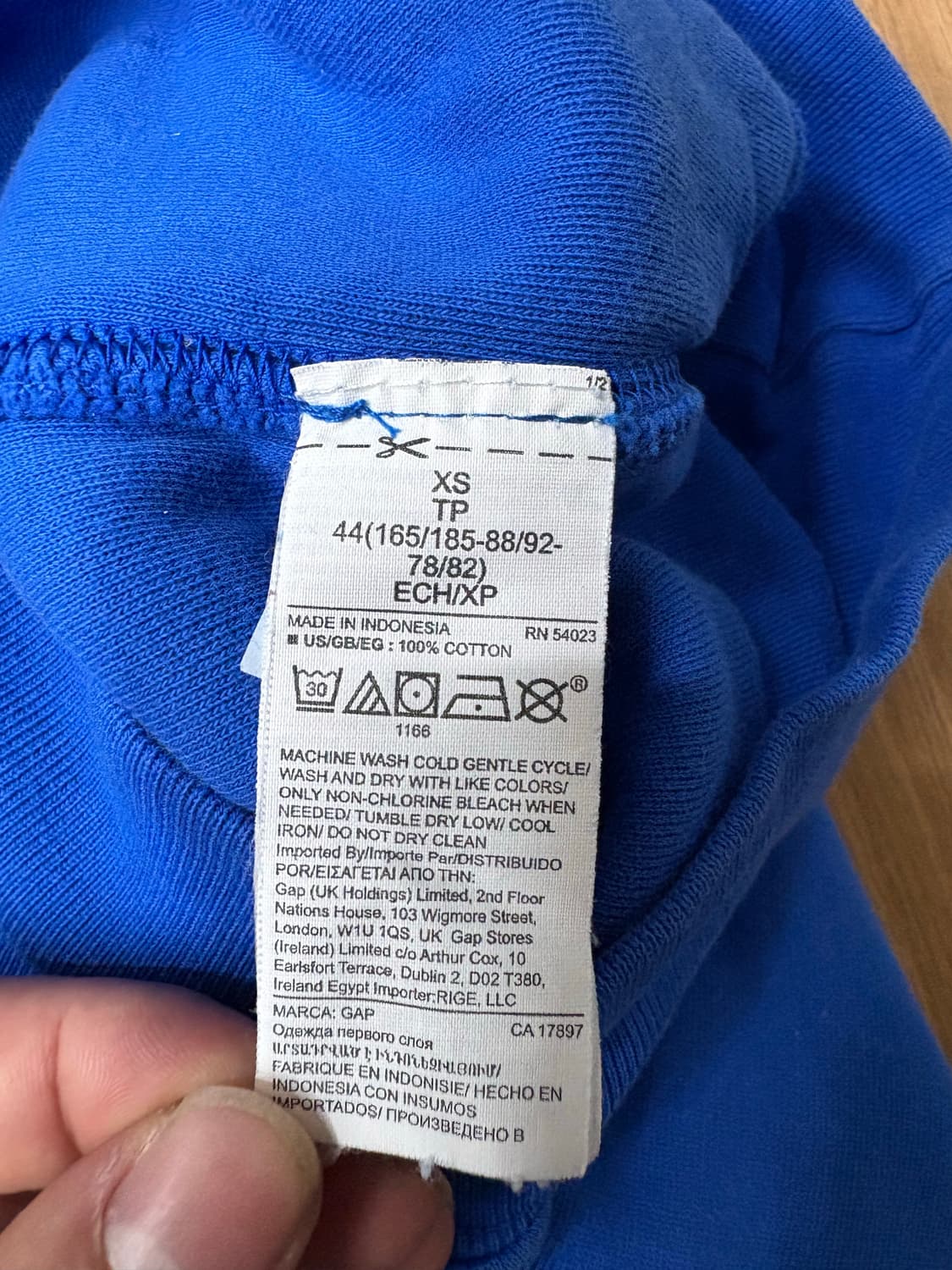 이지갭 블루 크롭후디 상품이미지5