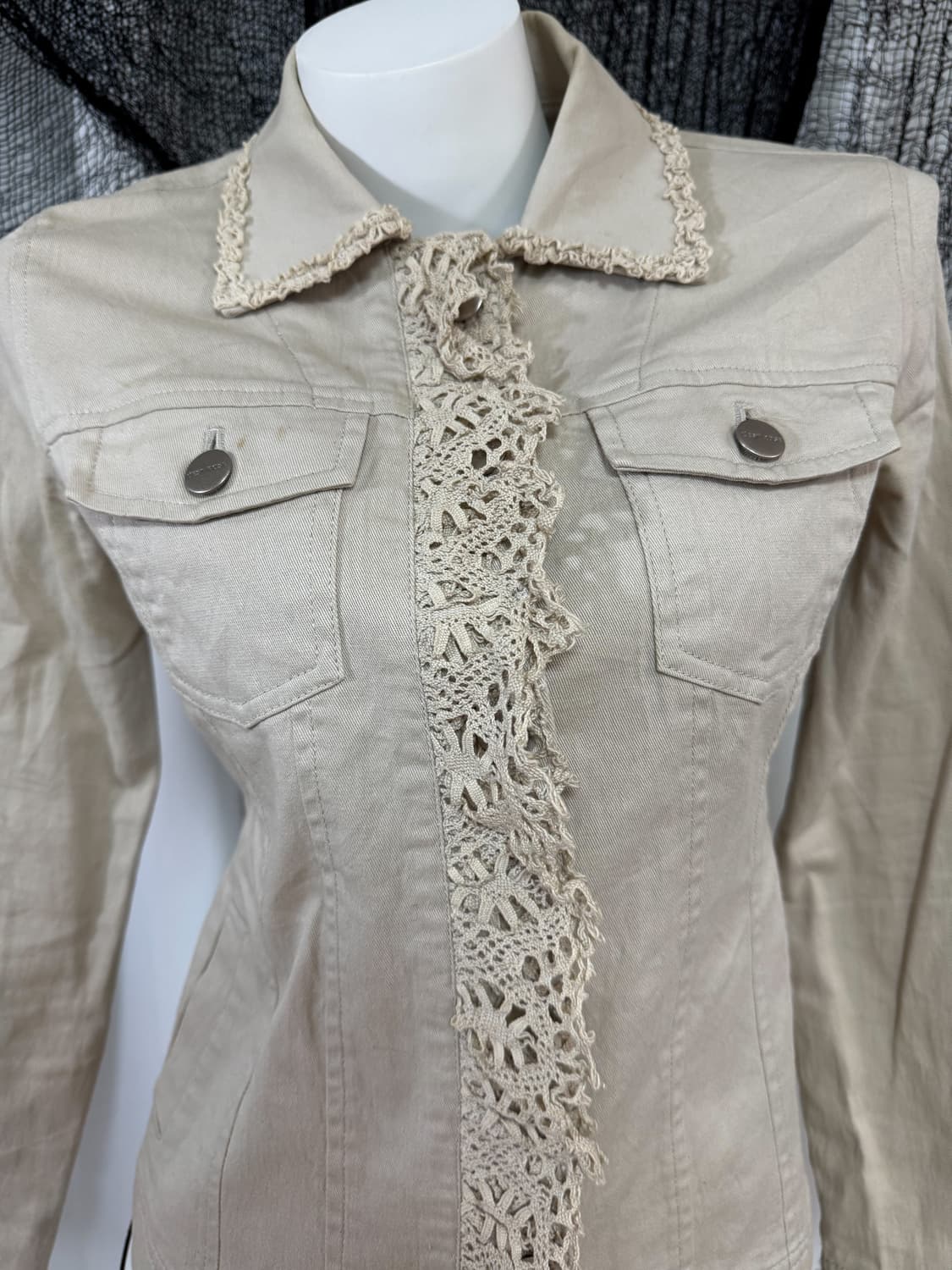 beige lace jacket 상품이미지2