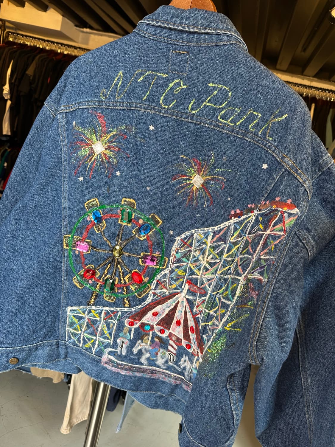 90s 리 Lee 핸드커스텀 데님 트러커 자켓 made in usa 상품이미지7