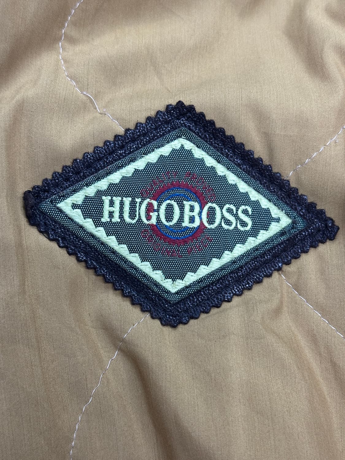 80s HUGO BOSS 브라운 레더 카코트 L 상품이미지8