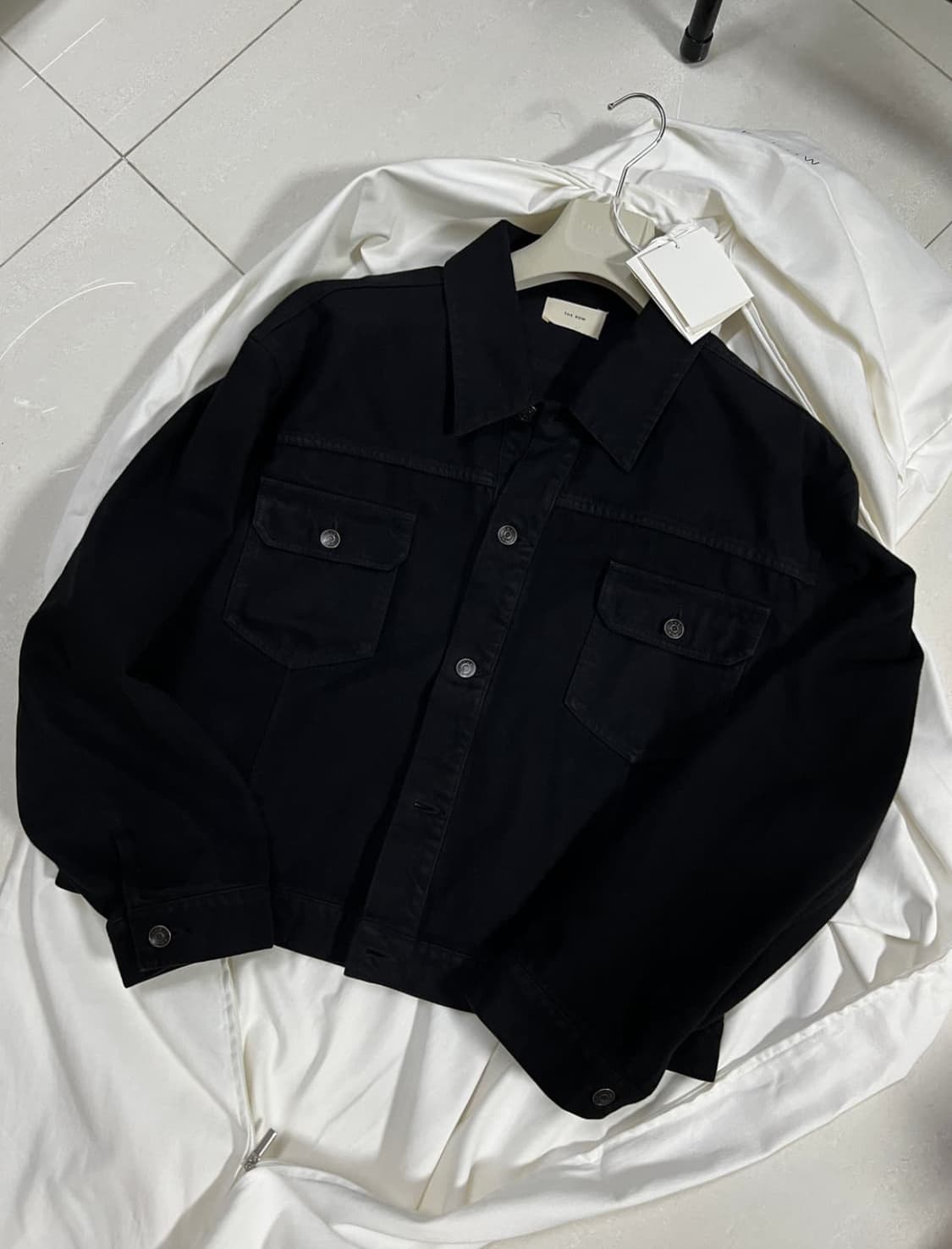 [M] 더로우 올슨 재킷 블랙 상품이미지1