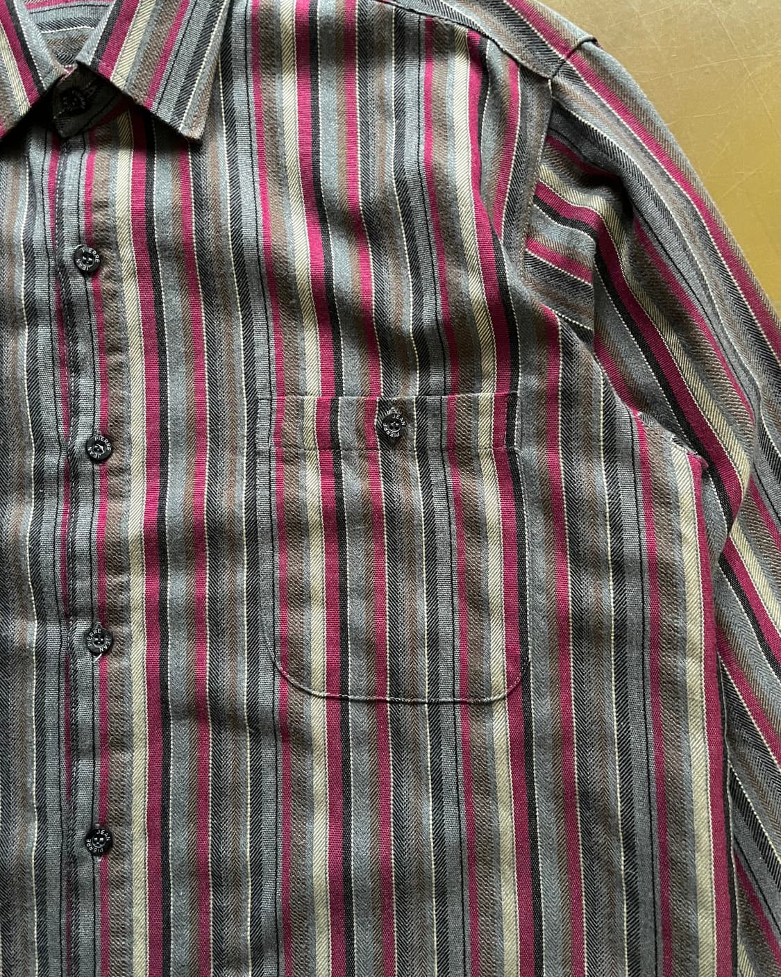 Vintage Retro Stripe Pattern Shirt 상품이미지5
