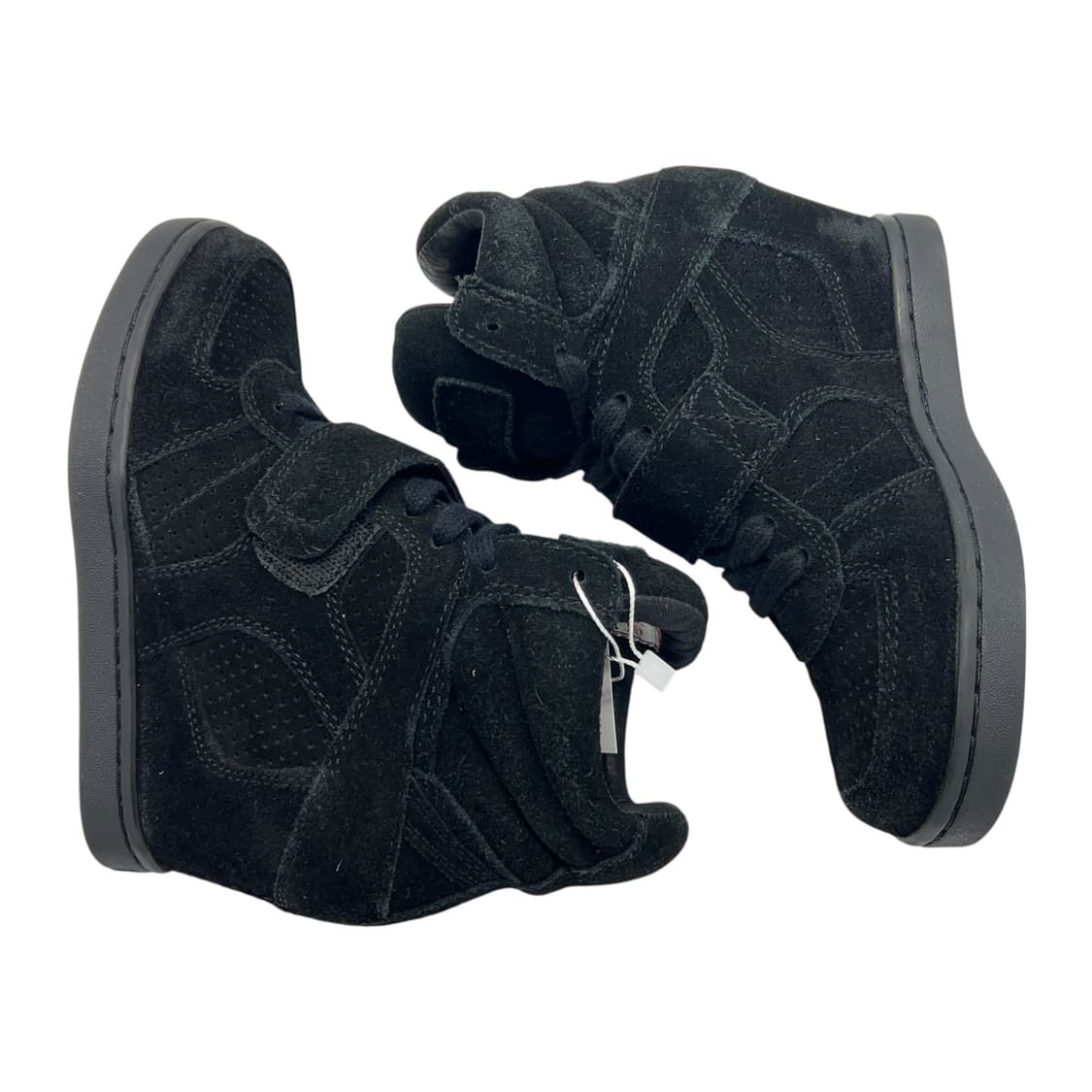 220 W 애쉬 보위 웨지힐 스니커즈 스웨이드 블랙 (EU35) 상품이미지2