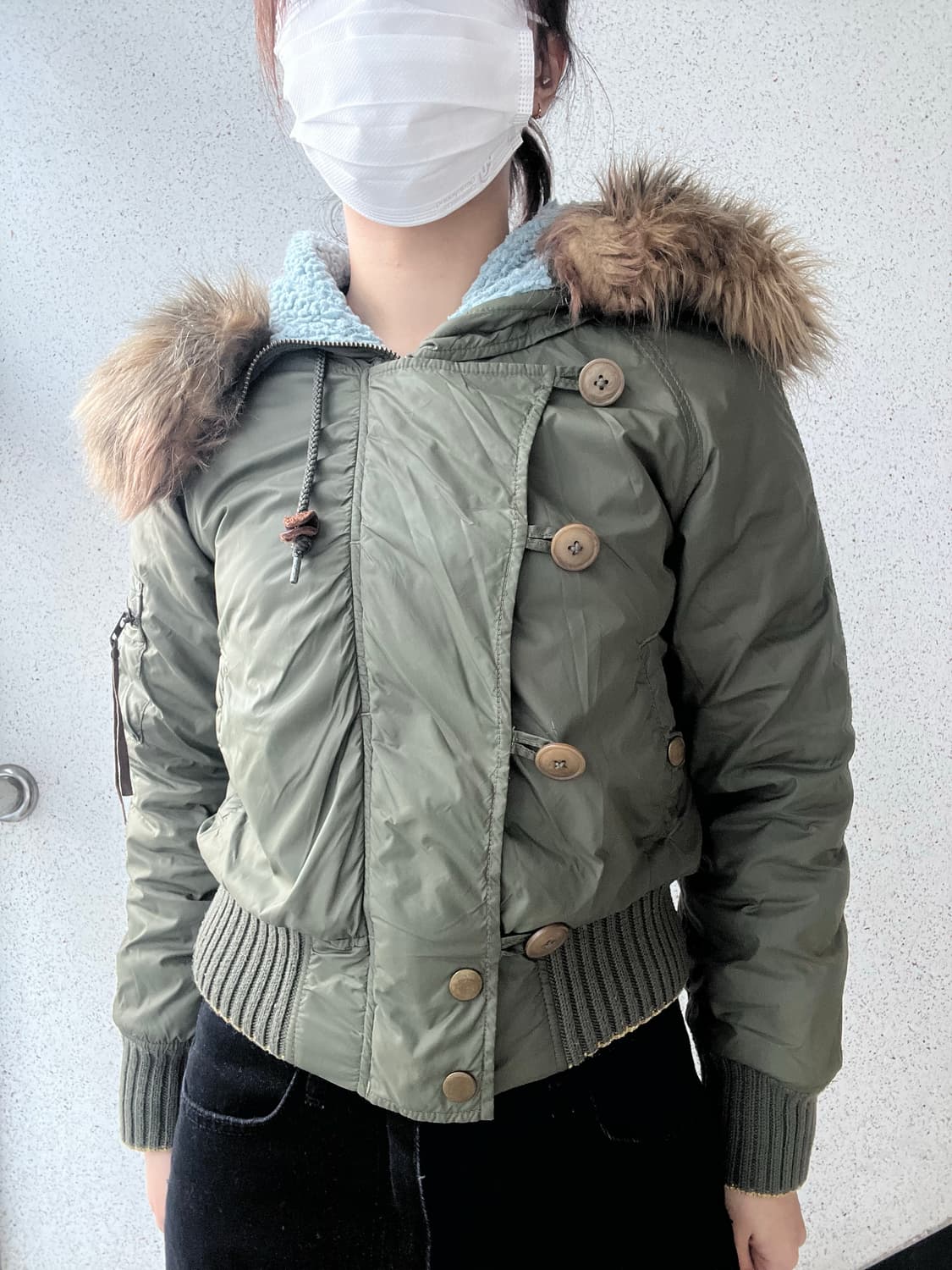 카키 ma1 후드 자켓 상품이미지2