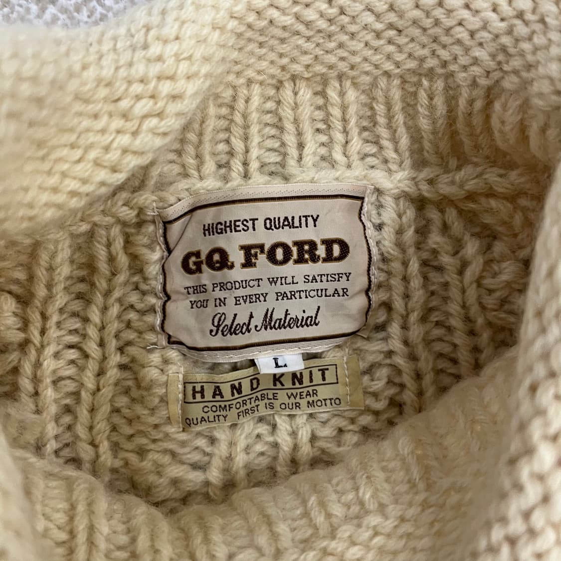 L GQFORD 빈티지 케이블 니트 0129M1 상품이미지2