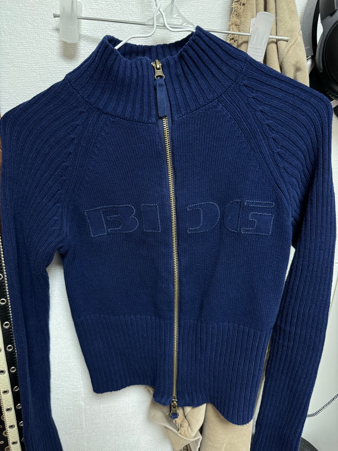 BDG 네이비 니트집업 상품이미지1