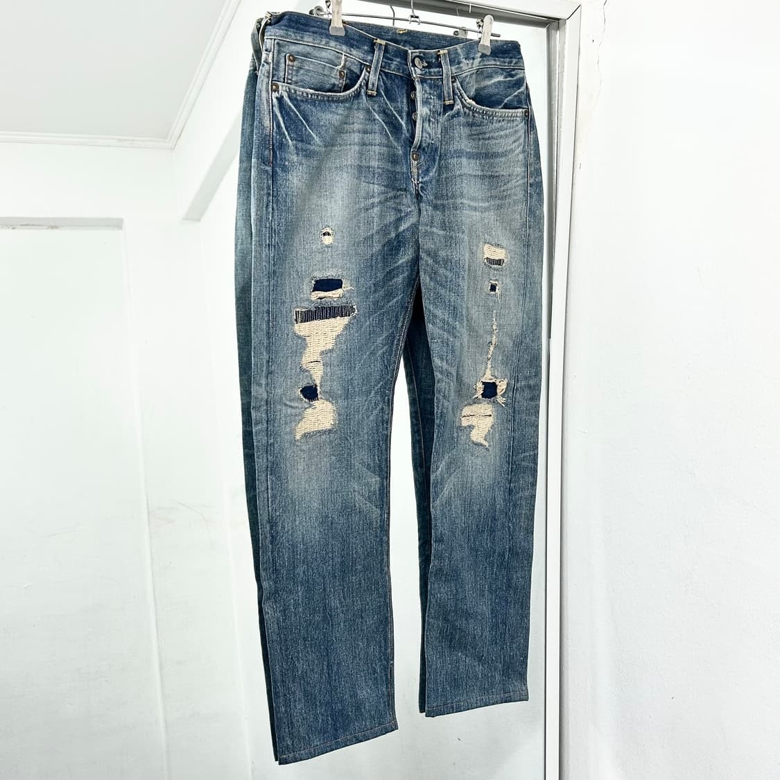 에비수 재팬 야마네 데미지 데님 팬츠 상품이미지5