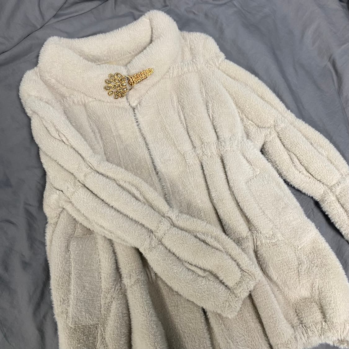 오네갸루 퍼 자켓 코트 아우터 빈티지 로걀 상품이미지2