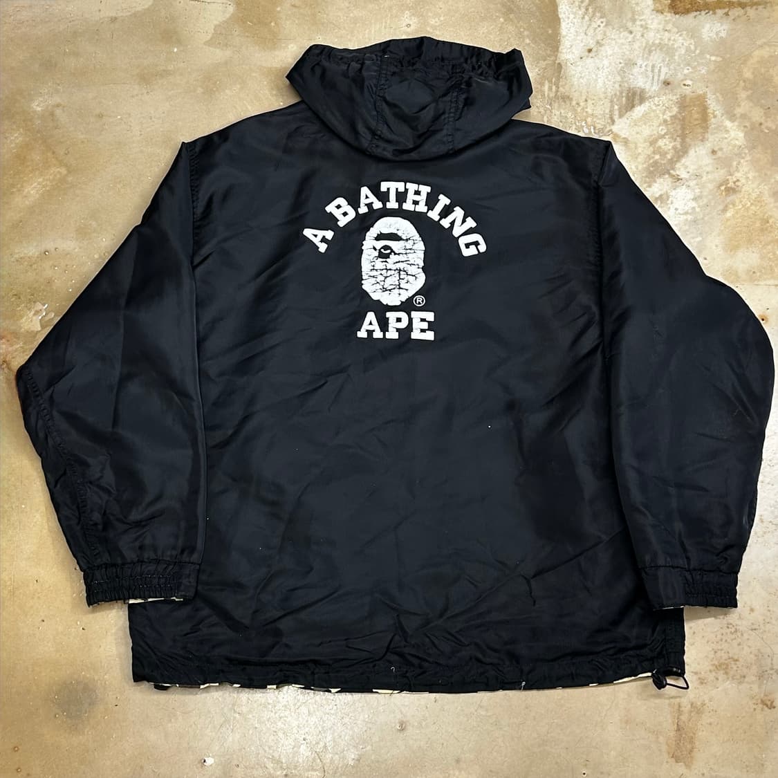 L 베이프 옐로우 카모 리버시블 후드 바람막이 상품이미지5