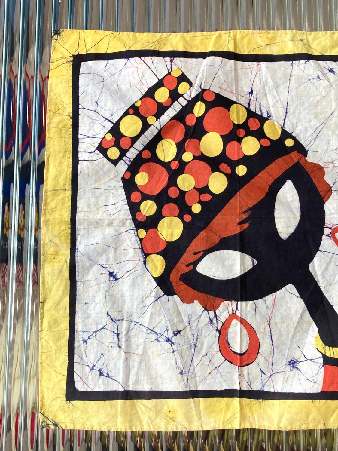 빈티지 옐로우 그래픽 손수건 상품이미지4