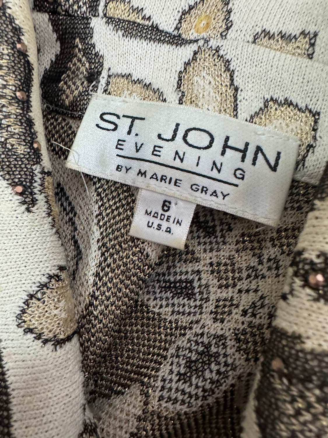 여성 정품 세인트존 ST JOHN 하객룩 금장 플라워 셋업 상품이미지3