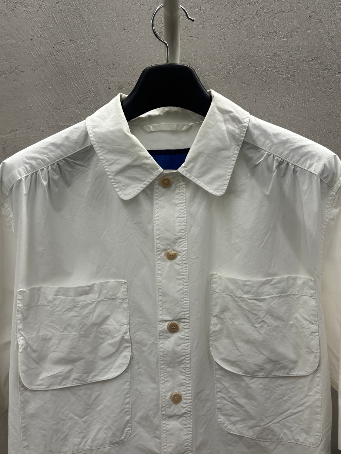 Document 도큐먼트 포켓 반팔 셔츠 화이트 L 상품이미지3