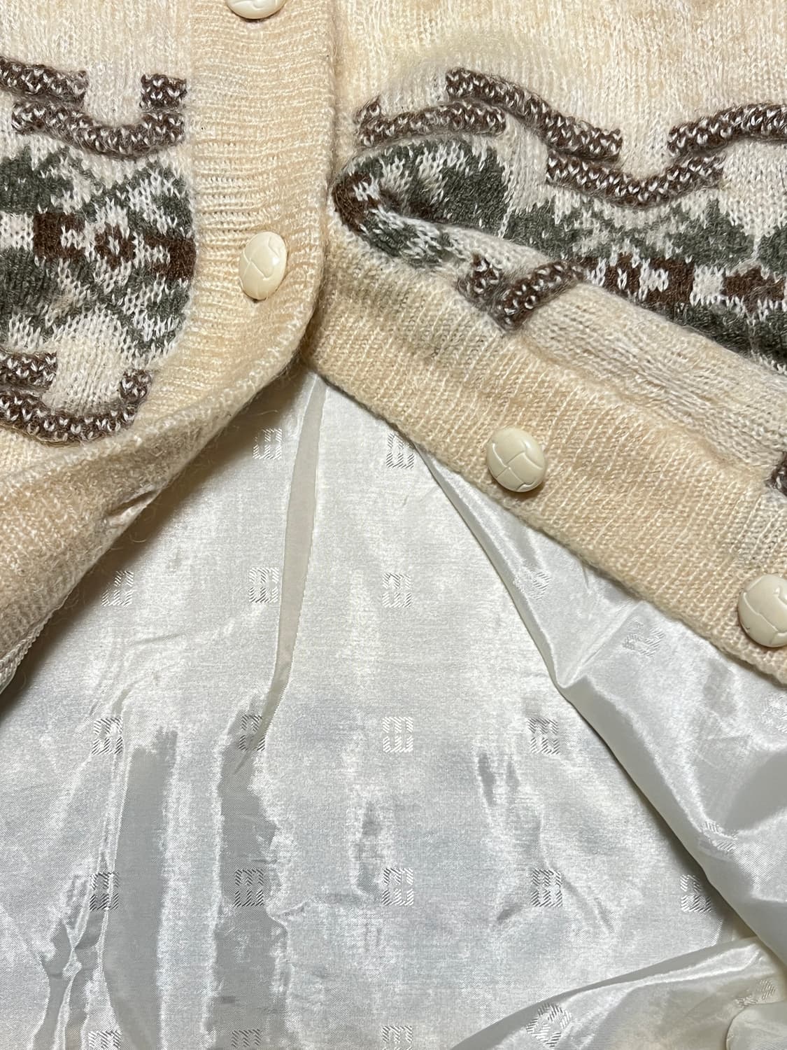 빈티지 라운드 노르딕 니트 가디건 상품이미지4