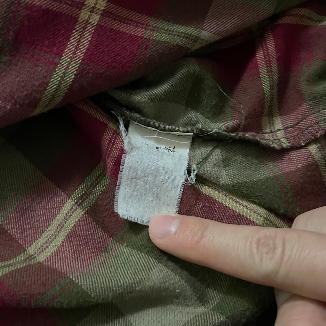 [L] 90s 빈티지 올드 스투시 체크 셔츠 상품이미지6