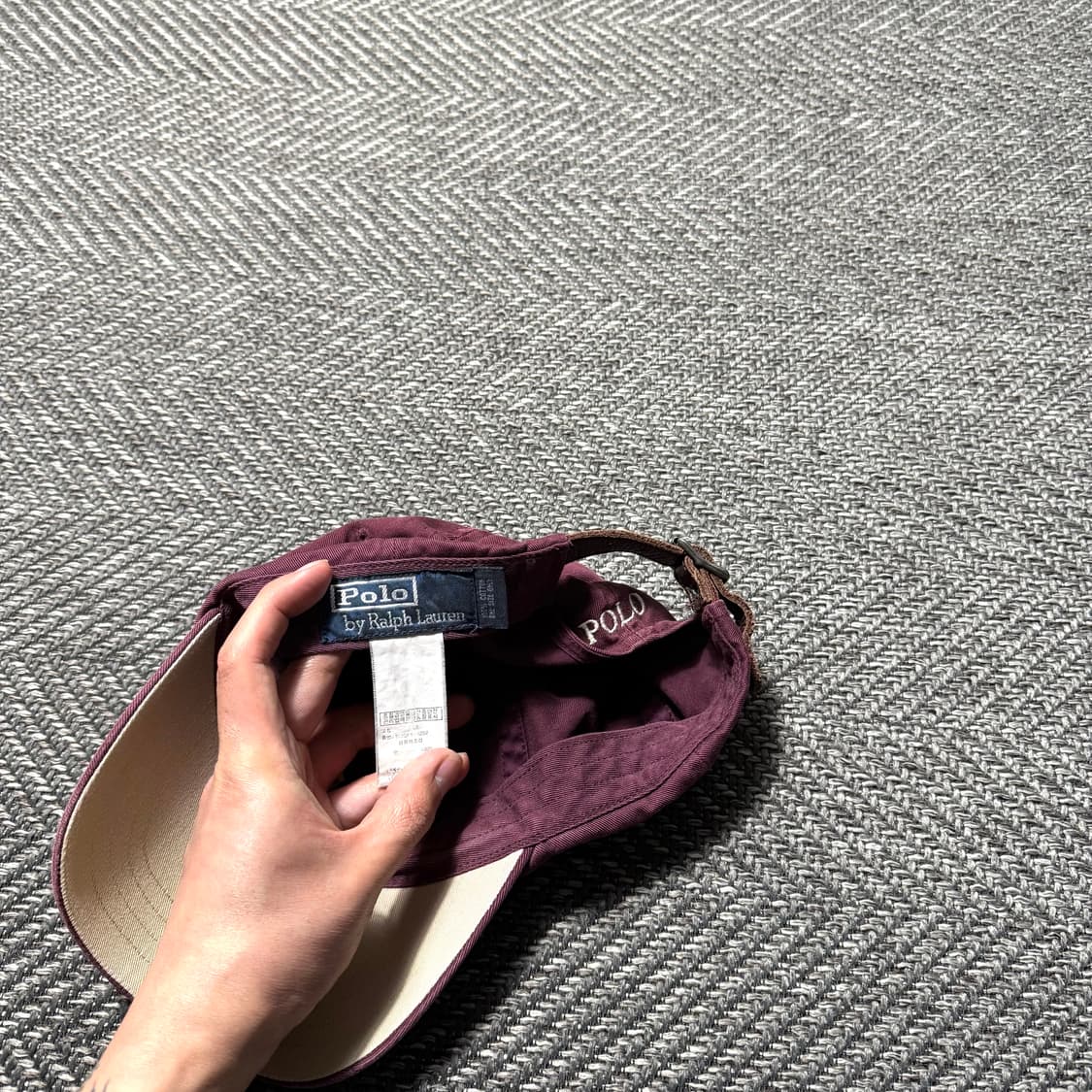 폴로랄프로렌 버건디 코튼 치노 볼캡 Polo OS 상품이미지3