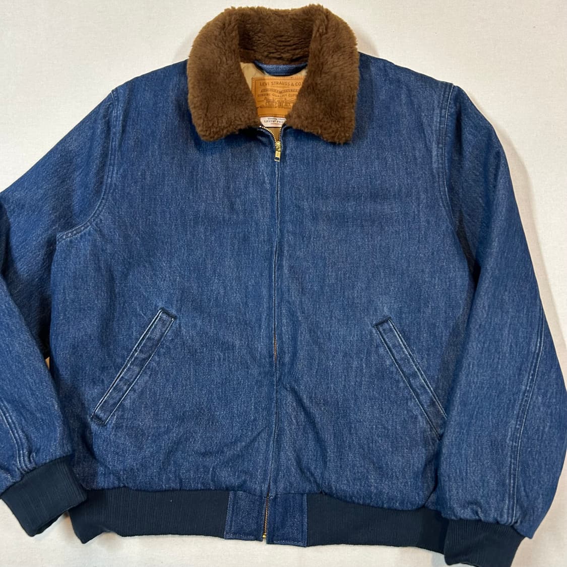M) 리바이스 프리미엄 데님 블루종 봄버 시어링 자켓 상품이미지2