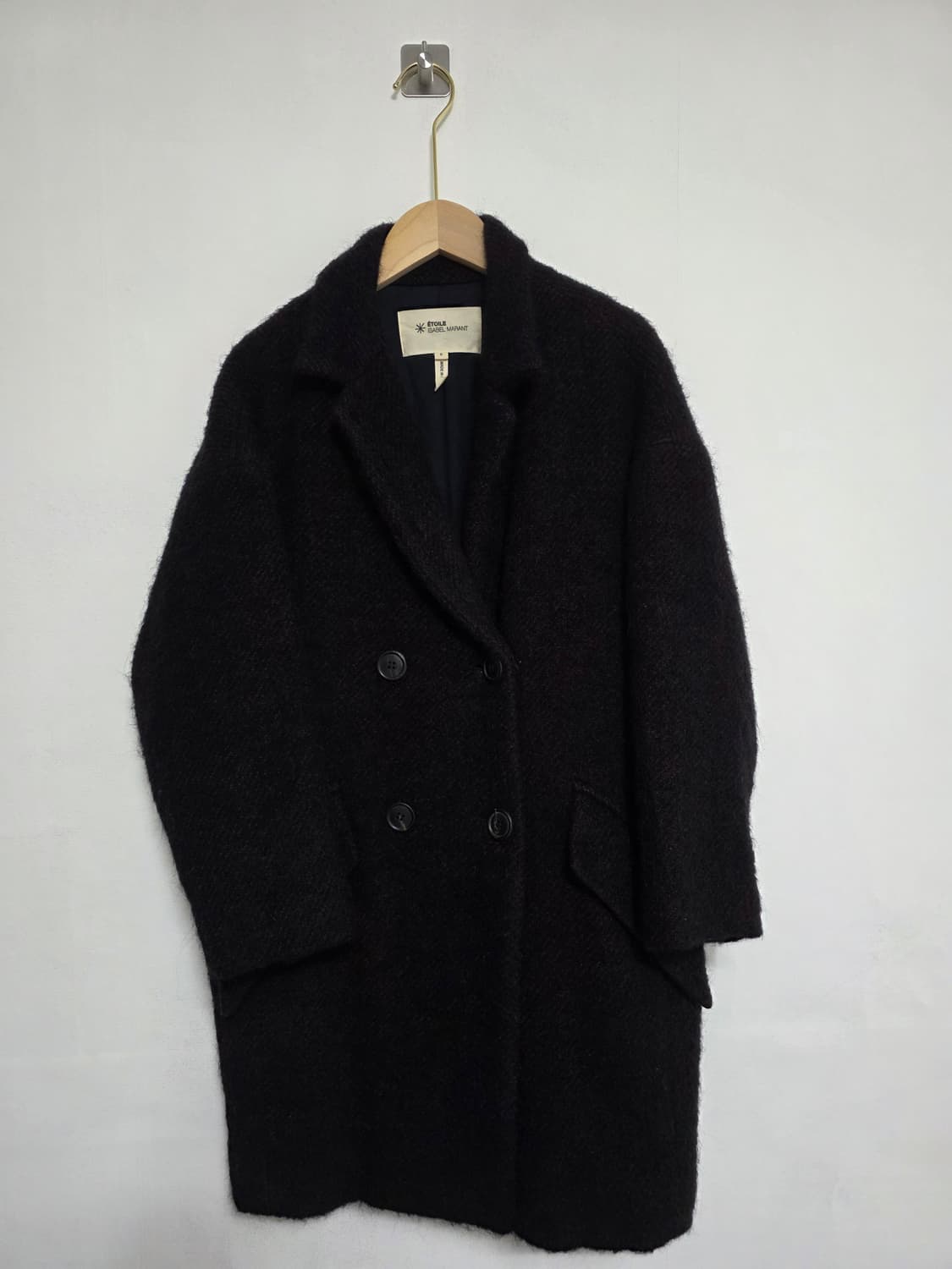 이자벨 마랑 에뚜왈 다크 헤링본 울·알파카 루즈핏 코트 0 상품이미지1