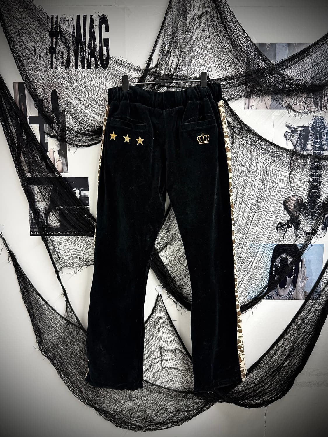 Baby doll 00s pattern velvet pants 상품이미지4