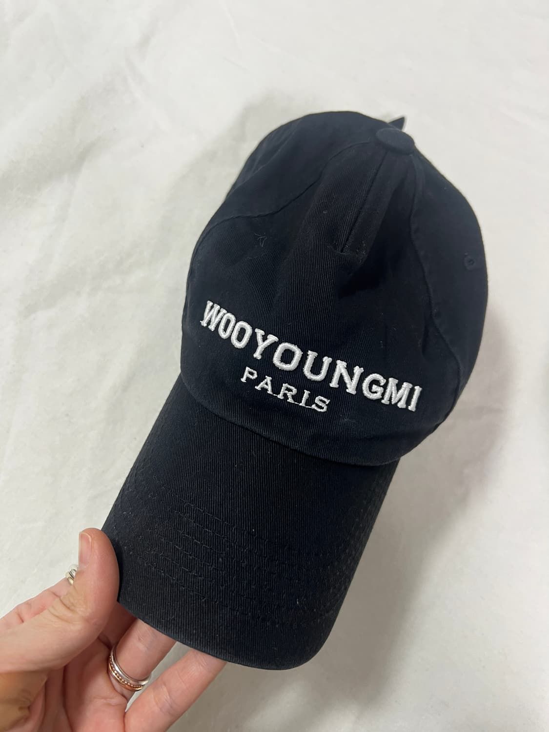 Wooyoungmi Paris Logo Ball Cap - Black 상품이미지1