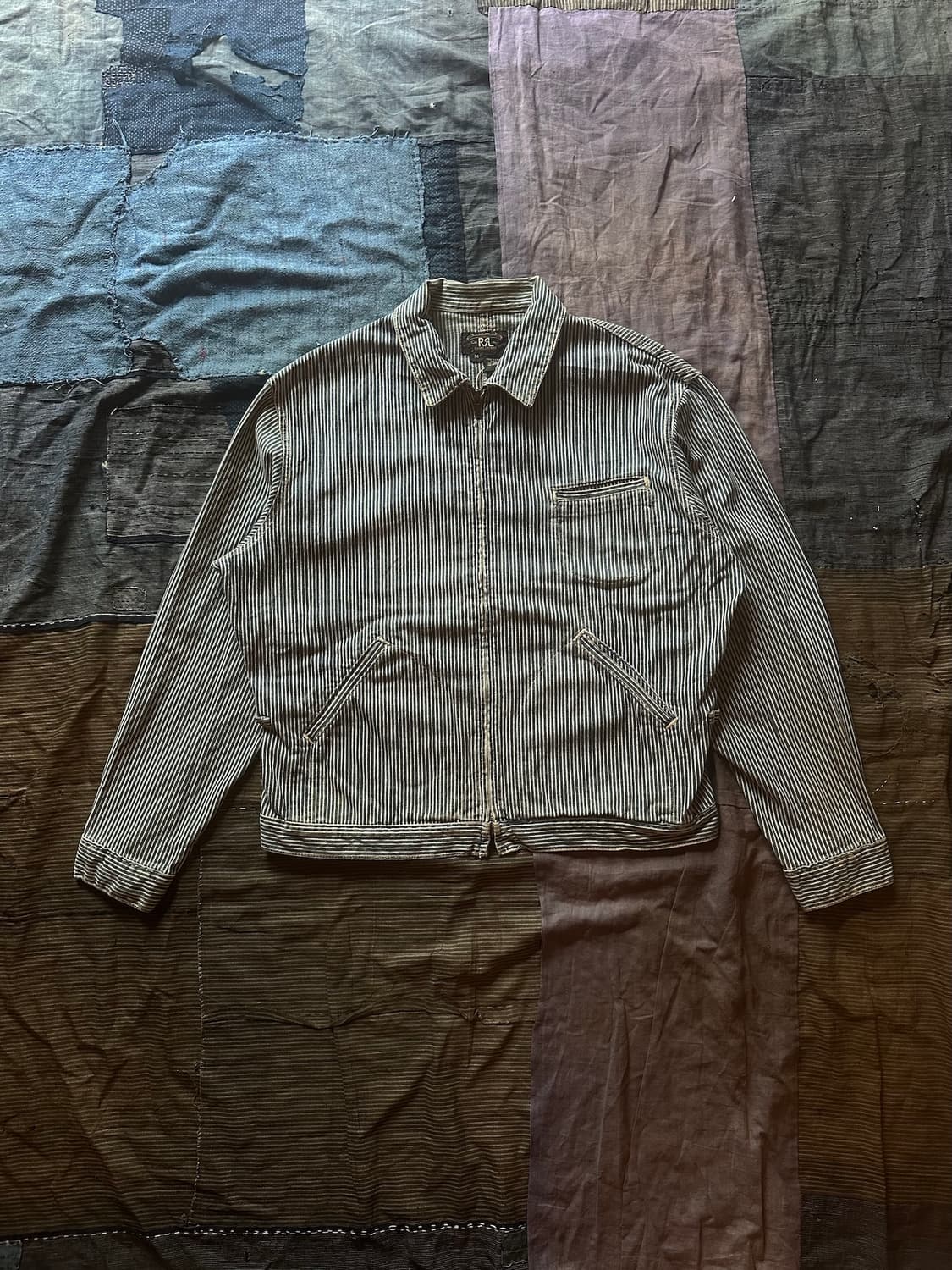 90s USA RRL 빈티지 더블알엘 히코리 워크 자켓 상품이미지1