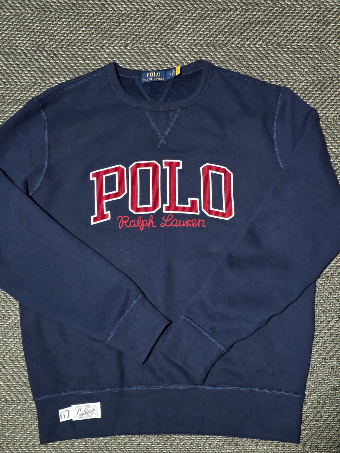 폴로 랄프로렌 로고 스웻셔츠 기모 맨투맨 네이비 M 상품이미지4