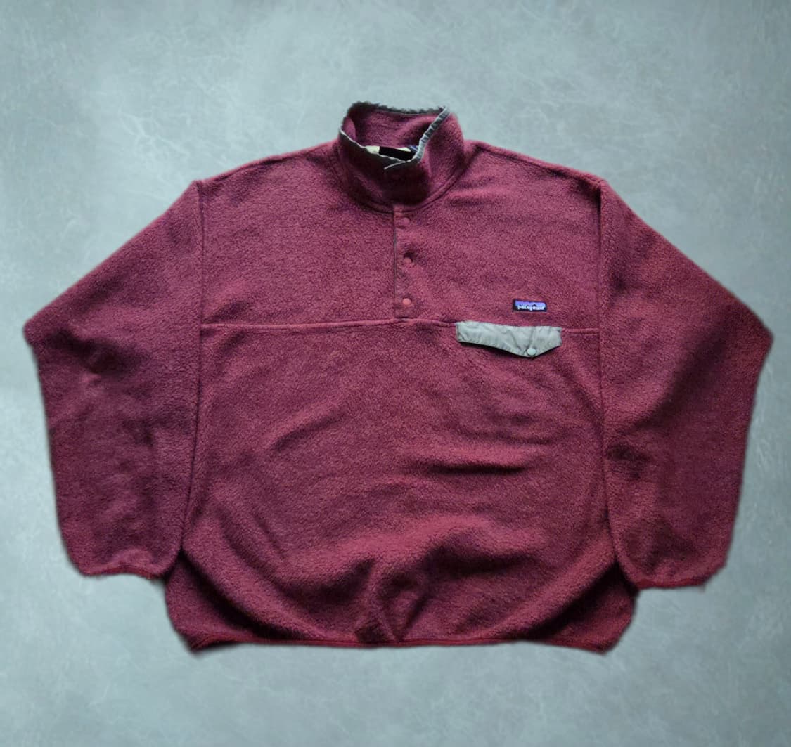 (XL)파타고니아 vtg투톤 버건디 신칠라 플리스 상품이미지1