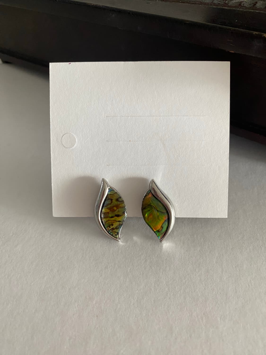 자개 리얼 쉘 귀걸이 빈티지 수입 일본 상품이미지4