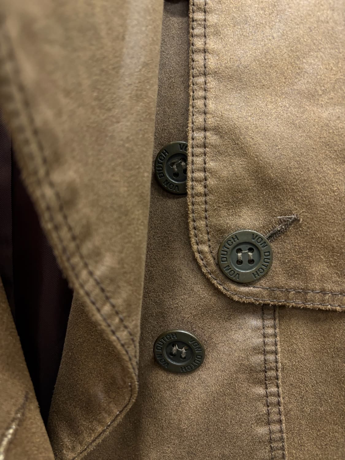 Von Dutch 본 더치 스웨이드 브라운 라이더 자켓 상품이미지5