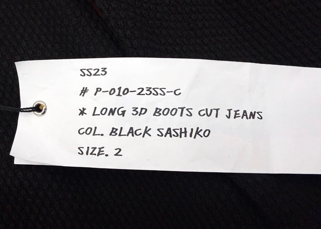 코자부로 23SS 롱 3D 부츠컷 팬츠 사시코 블랙 상품이미지9