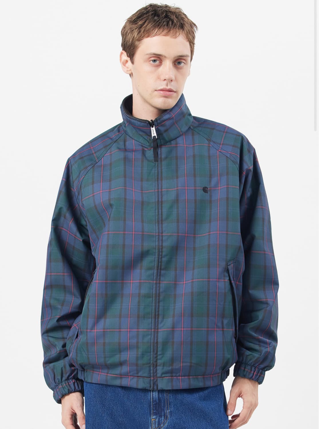 L리버시블 플래너 자켓 플래너 체크, 에어 포스 블루/블랙 상품이미지2