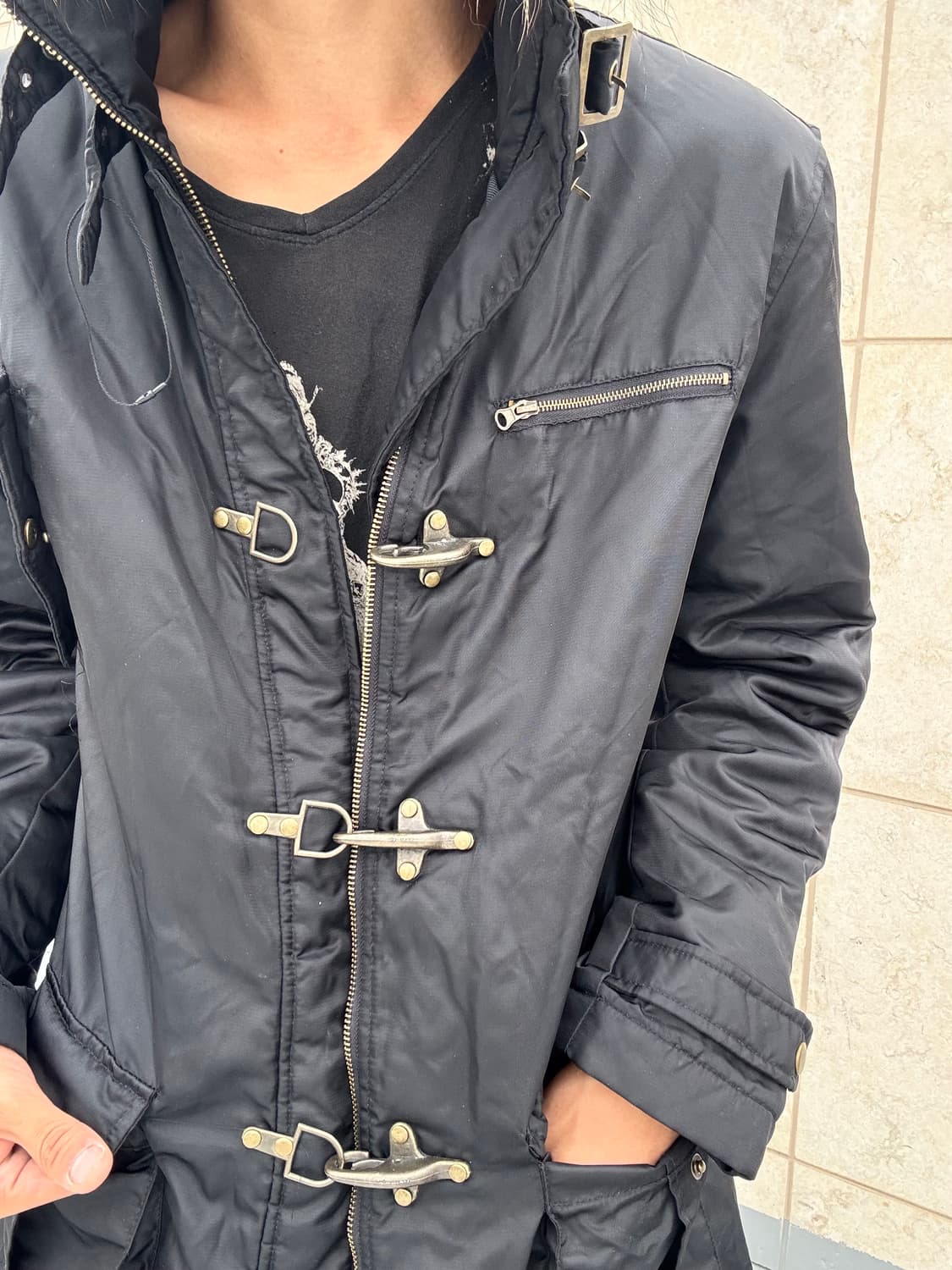“Vintage”00’s Mood NeckBuckle Long Padde 상품이미지4