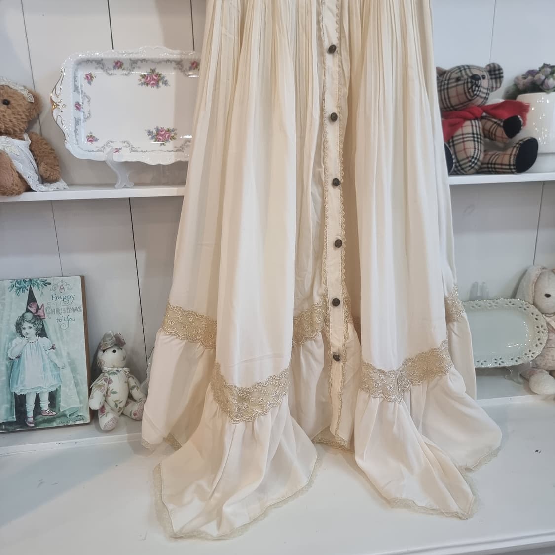 엑시즈팜(axes femme) 바닐라 크림 레이스 끈원피스 상품이미지3