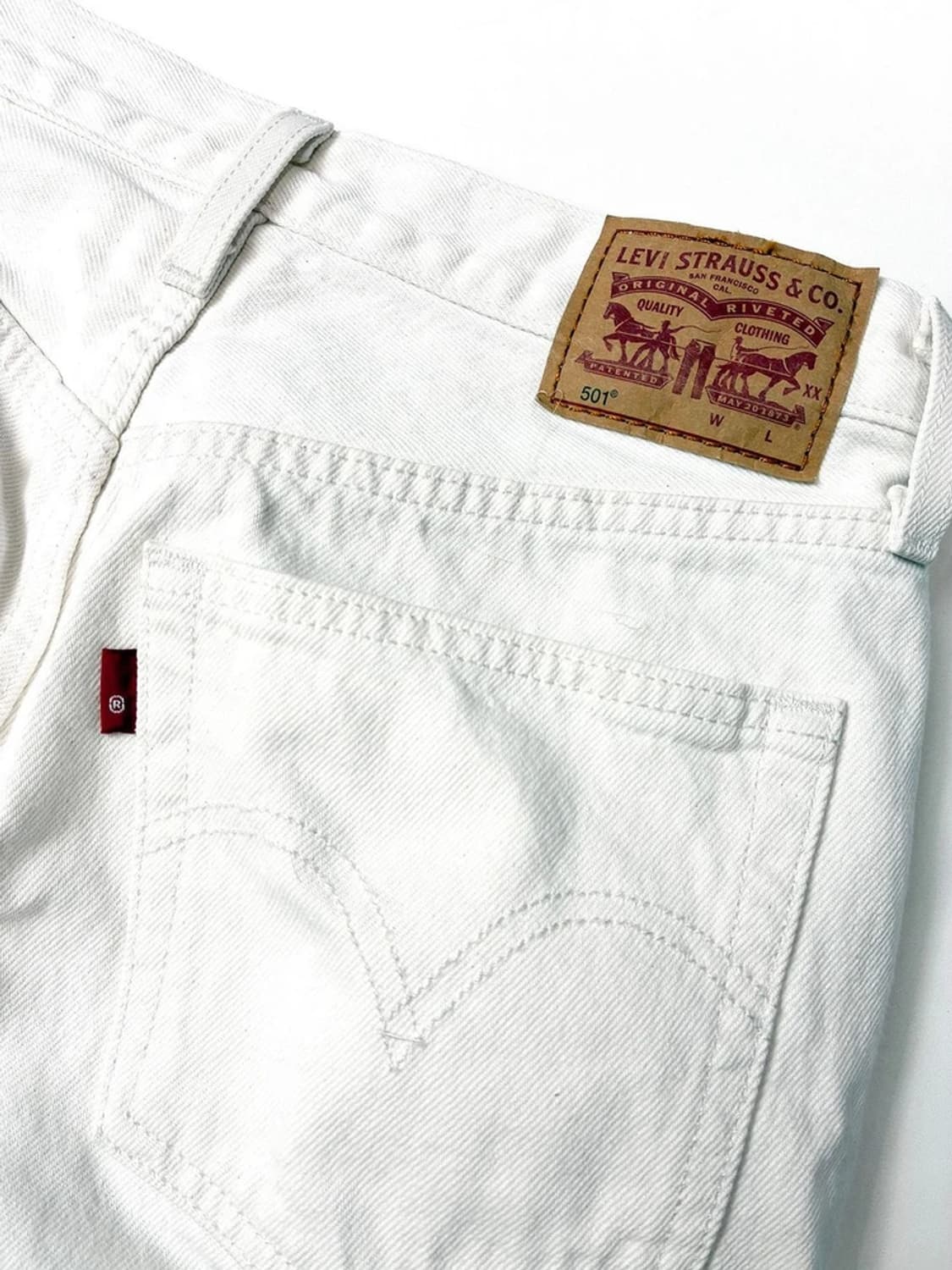 리바이스 501 스트레이트 화이트 데님 팬츠 PN5405 상품이미지3