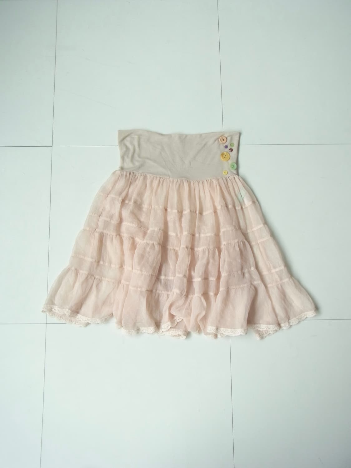 Sheer button chiffon skirt 상품이미지6