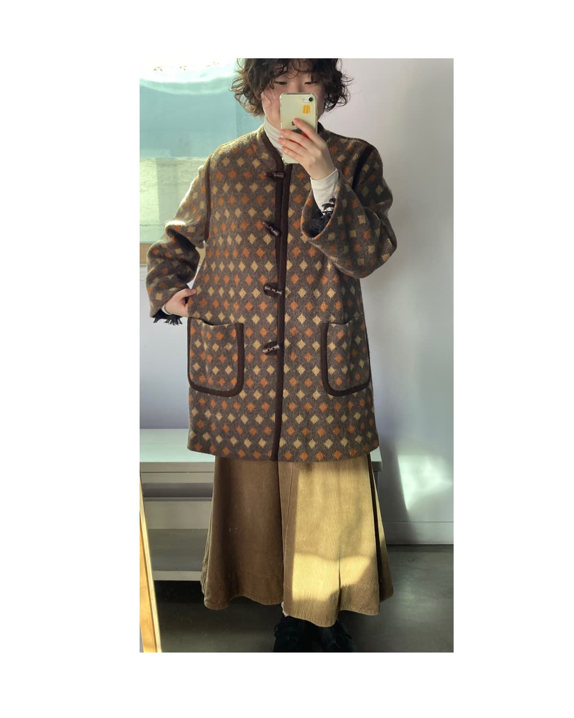 일본빈티지)떡볶이 니트 코트  상품이미지7