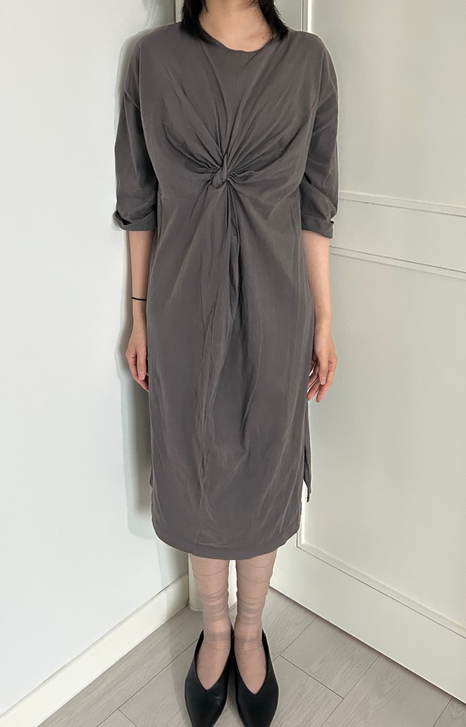 Back Knotted Midi Dress / 빈티지 꼬임 원피스 상품이미지3