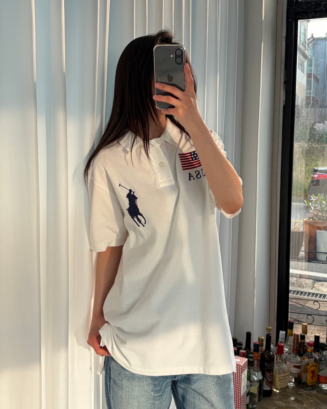 [L]폴로 랄프로렌 빅포니 치프키프 USA 성조기 카라 티셔츠 상품이미지3
