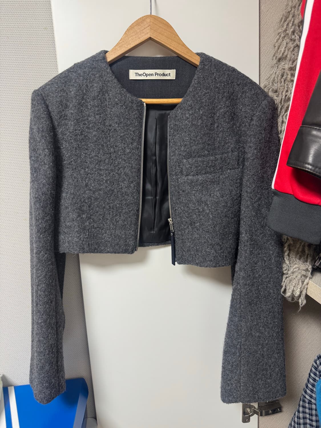 더오픈프로덕트 알파카 크롭 자켓 상품이미지2