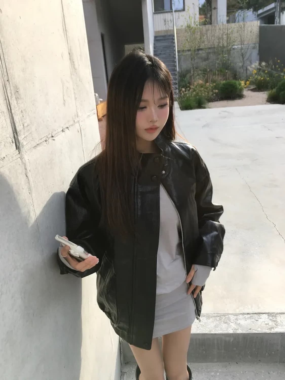 Soand 여리핏 버튼 티 그레이 (새상품) 상품이미지8