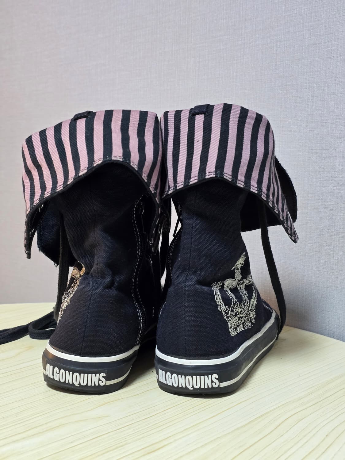 Algonquins 알곤퀸즈 하이컷 스트라이프 스니커즈 상품이미지4